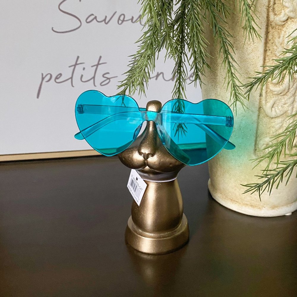 Cat Eyeglass Sunglasses Holder Stand Bronze Decor NWT